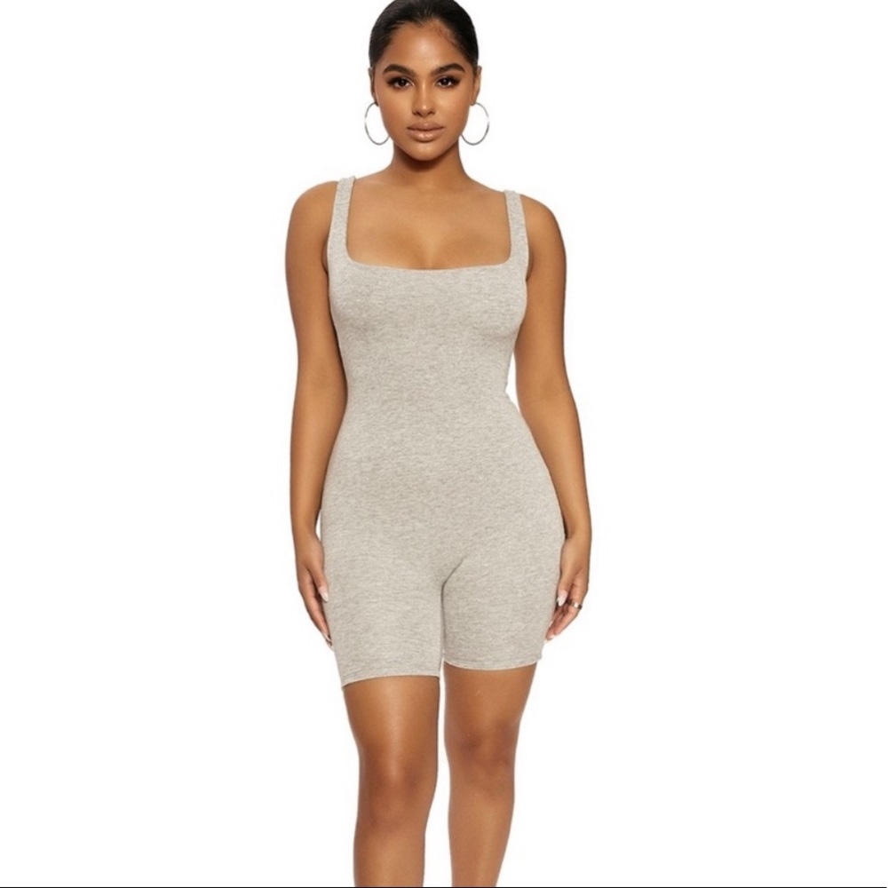 Heather grey romper- Naked Wardrobe